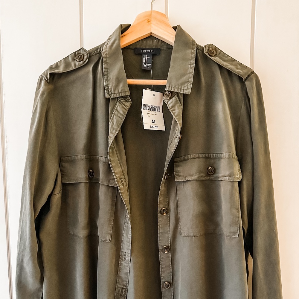 Olive Button Down